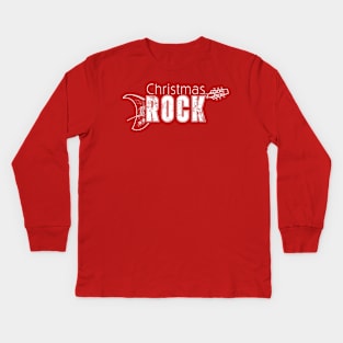 Christmas Rock // White Kids Long Sleeve T-Shirt